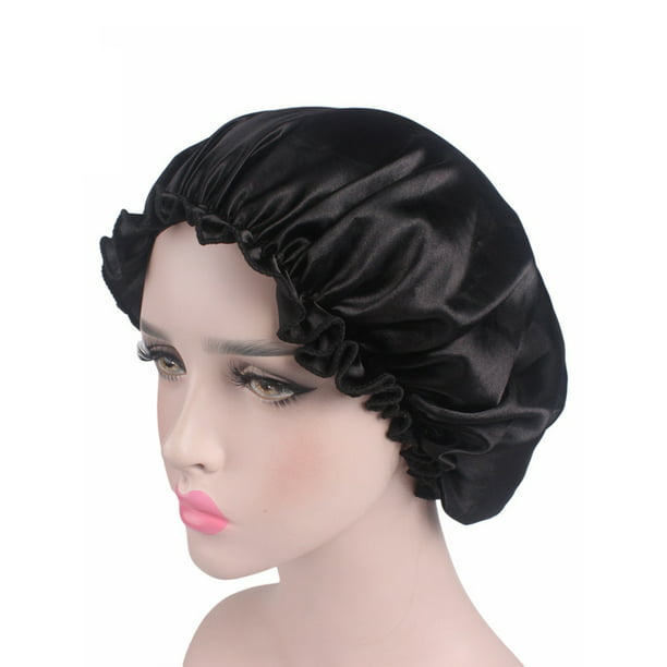 Women Soft Satin Silk Sleeping Cap Night Sleep Hat Long Hair Care Scarves Bonnet